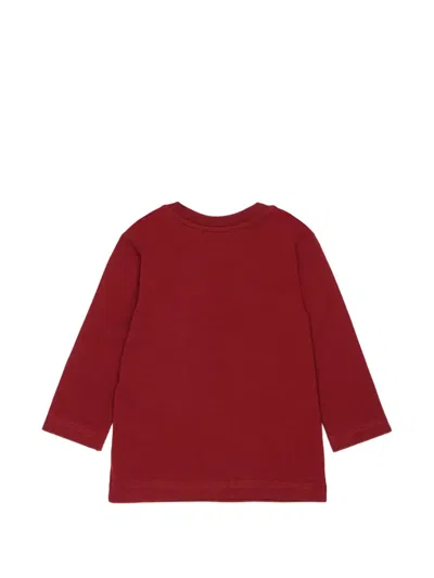 Diesel Logo-print Shoulder-button T-shirt In Red