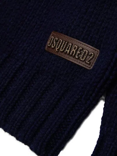 Dsquared2 Jacquard-pattern Sweater In Blue