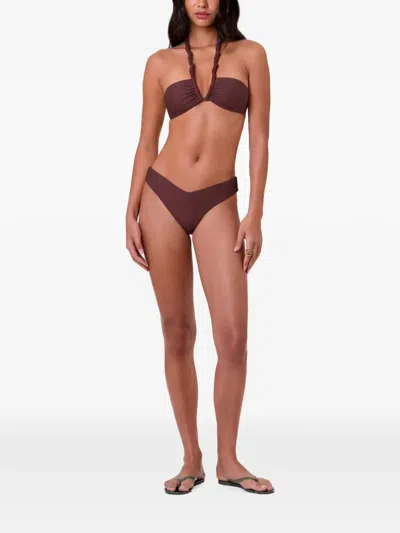Nicholas Ondine Macramé Bikini In Brown