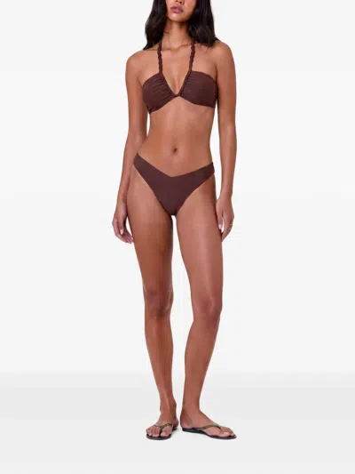 Nicholas Ondine Macramé Bikini In Brown