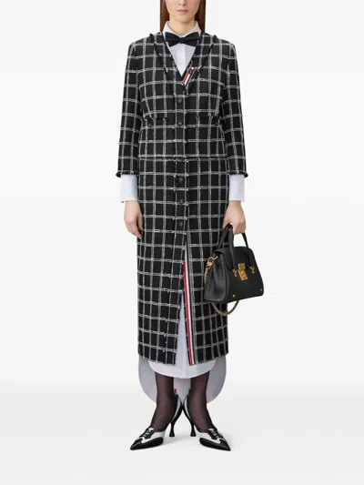 Thom Browne Patterned Blazer In Black