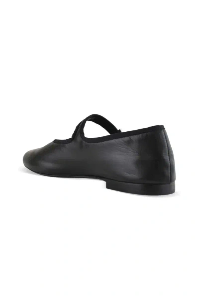 The Row Boheme Mary Jane Ballet Flats In Black Lambskin Leather In Black