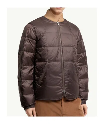 Moncler Printed Polyester Reversible Chalvron Down Jacket In Green