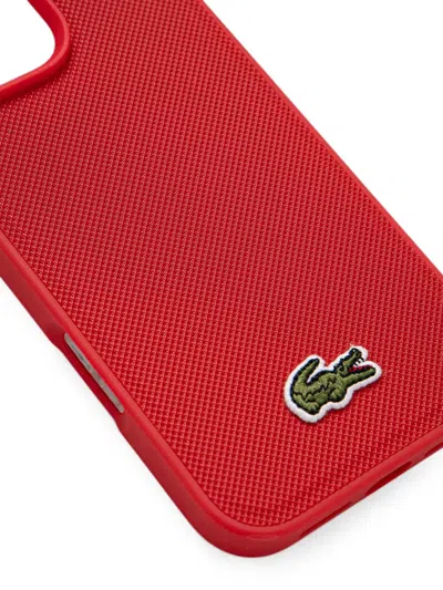 Lacoste Logo-patch Iphone 16 Pro Max Case In Neutral