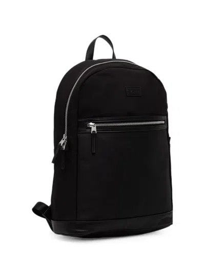 Gant Logo-patch Zip-around Backpack In Black