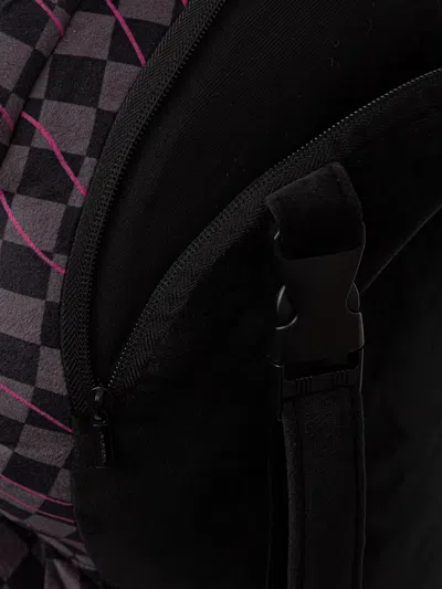 Sprayground Checkered Teddy-bear Backpack In Purple