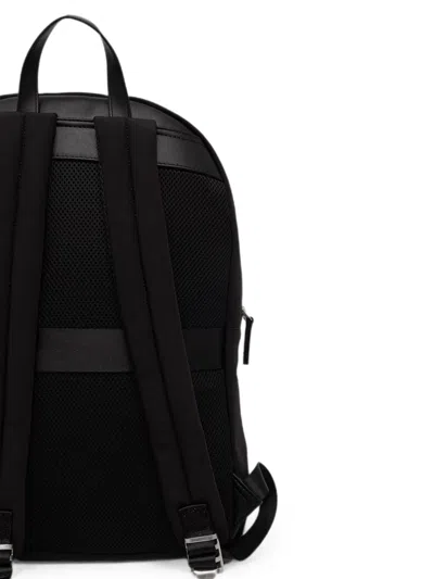 Gant Logo-patch Zip-around Backpack In Black