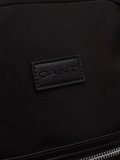 Gant Logo-patch Zip-around Backpack In Black