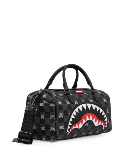 Sprayground Check-pattern Shark Holdall In Black