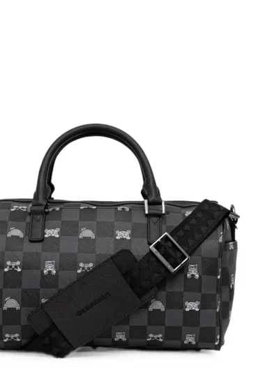 Sprayground Check-pattern Shark Holdall In Black