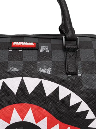 Sprayground Check-pattern Shark Holdall In Black