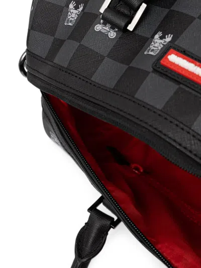Sprayground Check-pattern Shark Holdall In Black