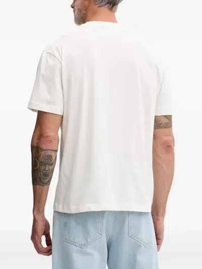 Ea7 Logo-print T-shirt In White