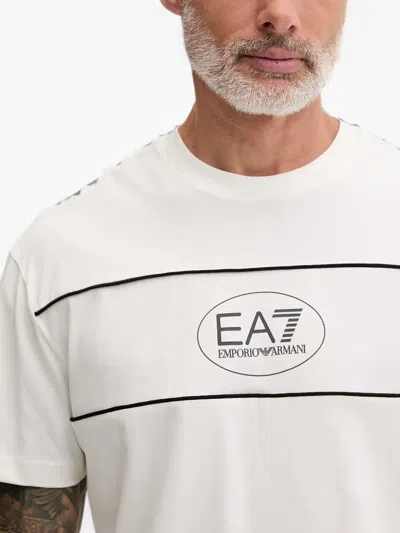 Ea7 Logo-print T-shirt In White