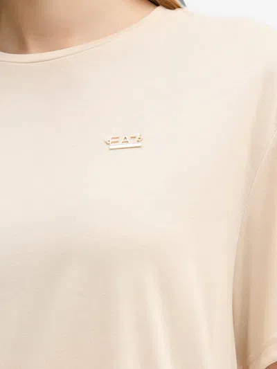 Ea7 Logo-plaque T-shirt In Neutral