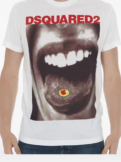 Dsquared2 Mouth-print T-shirt In White