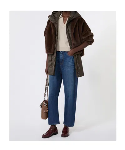Weekend Max Mara Anemone Cropped Jacket In Brown