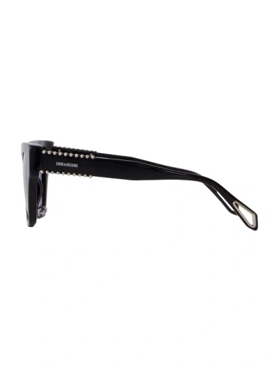 Zadig & Voltaire Stud-embellished Rectangle-frame Sunglasses In Multi