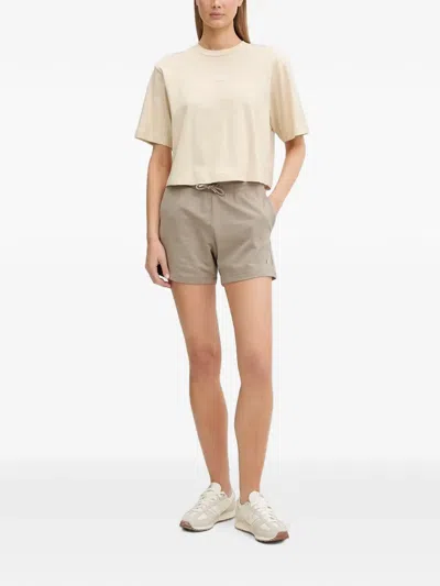 Ea7 Logo-patch T-shirt In Neutral