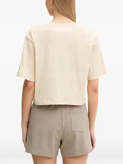 Ea7 Logo-patch T-shirt In Neutral
