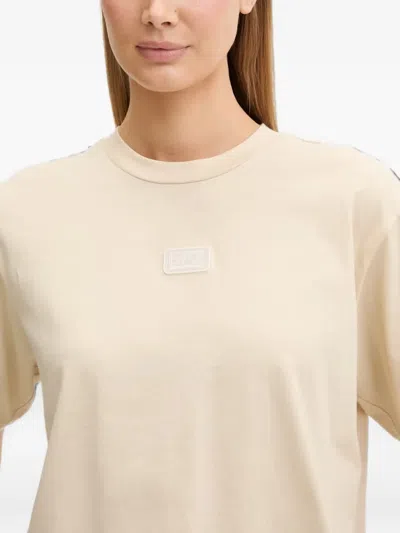 Ea7 Logo-patch T-shirt In Neutral