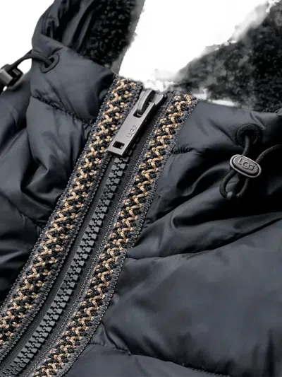 Ugg Braid Padded Jacket In Blue