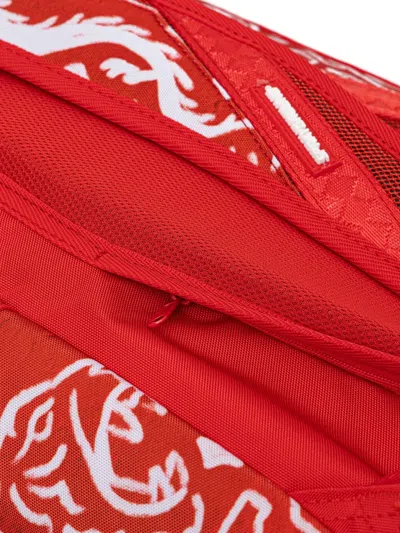 Sprayground Graffiti-print Shark Backpack In Red