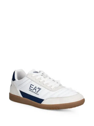 Ea7 Logo-print Sneakers In White