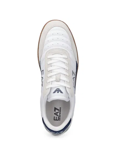 Ea7 Logo-print Sneakers In White