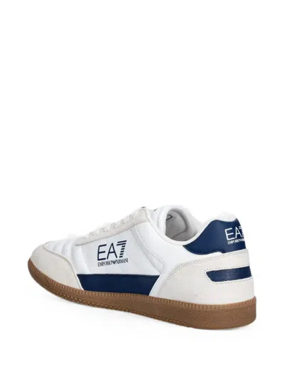 Ea7 Logo-print Sneakers In White