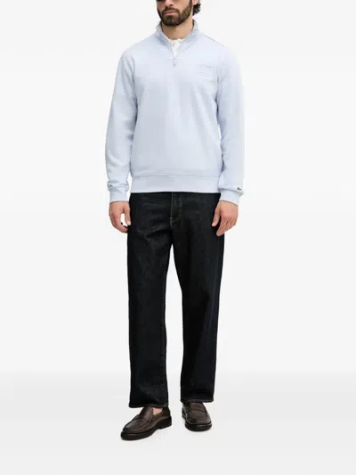 Lacoste Quarter-zip Sweatshirt In Blue