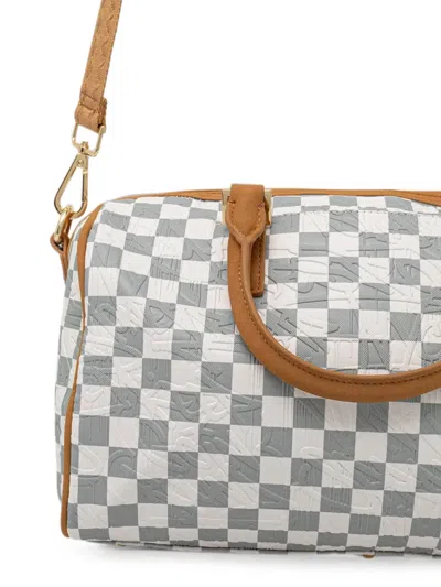 Sprayground Check-pattern Logo-embossed Holdall In Multi