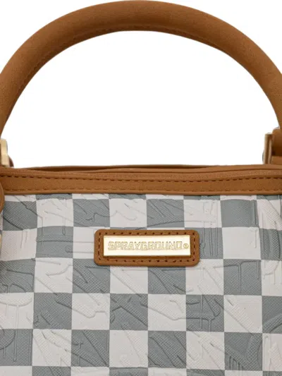 Sprayground Check-pattern Logo-embossed Holdall In Multi