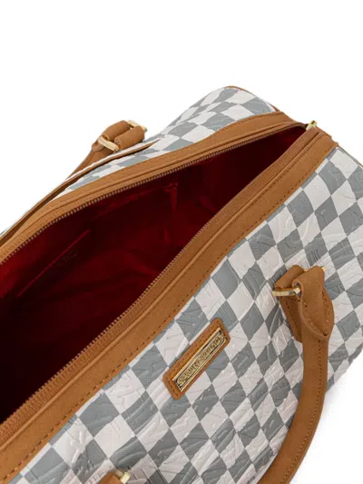 Sprayground Check-pattern Logo-embossed Holdall In Multi