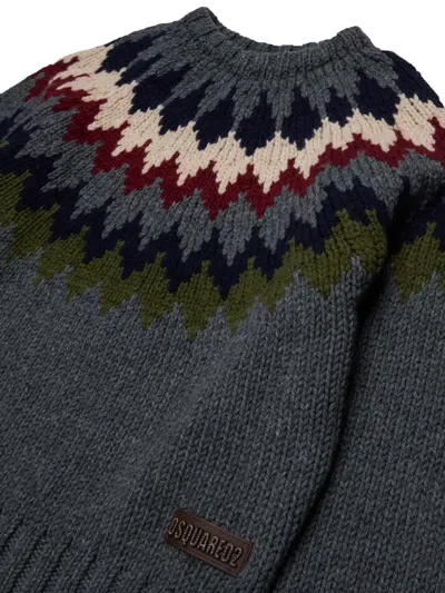 Dsquared2 Jacquard-knit Sweater In Multi