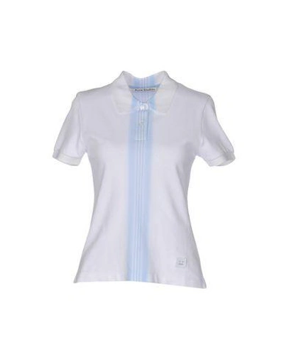 Shop Acne Studios Polo Shirts In White