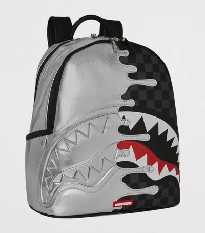 Sprayground Side Drip Savage Backpack In Silver