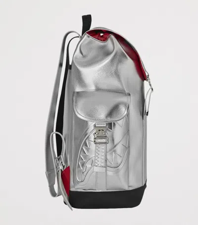 Sprayground Side Drip Flap Backpack In Silver