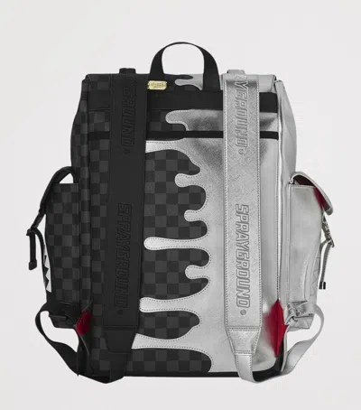 Sprayground Side Drip Flap Backpack In Silver