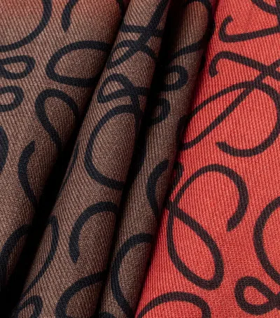 Loewe Wool And Cashmere Rectangular Scarf In Multi