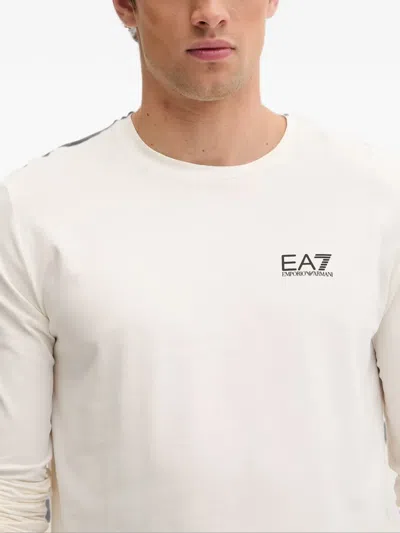 Ea7 Logo-print Long-sleeve T-shirt In Multi