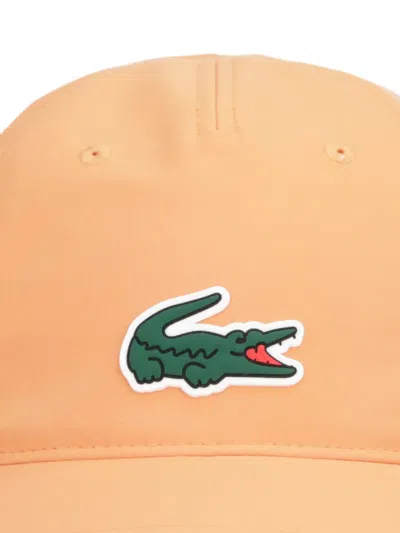 Lacoste Logo-patch Baseball Cap In Orange