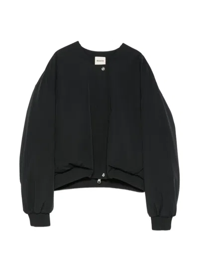 Khaite Press-stud Polyamide Bomber Jacket In Black