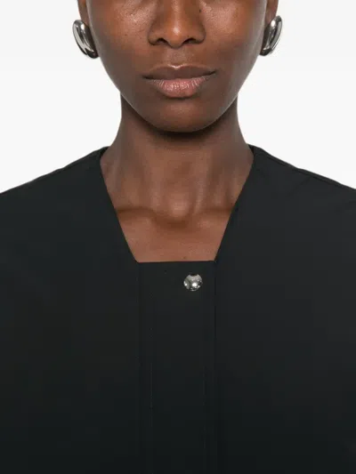 Khaite Press-stud Polyamide Bomber Jacket In Black