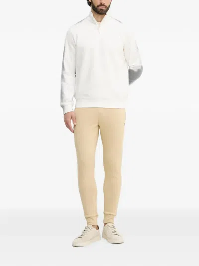 Lacoste Quarter-zip Sweatshirt In White