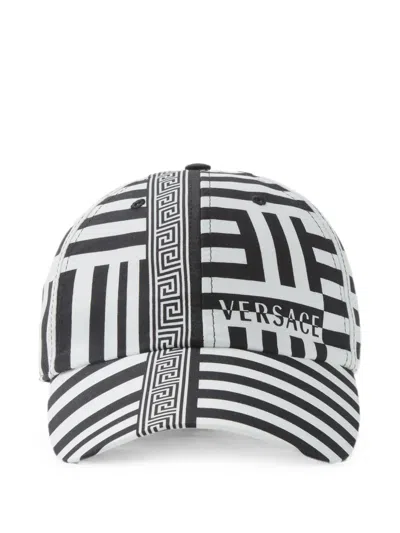 Versace Greca-print Baseball Cap In Multi