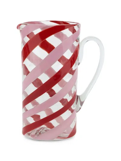 Lisa Corti Spiral-pattern Pitcher In Red