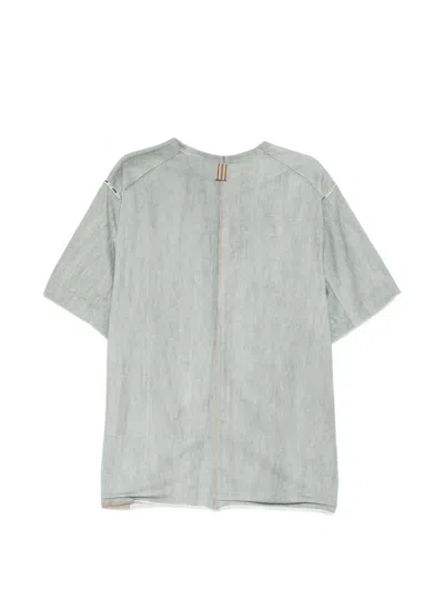 Ziggy Chen Exposed-seam T-shirt In Gray