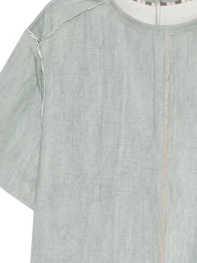 Ziggy Chen Exposed-seam T-shirt In Gray