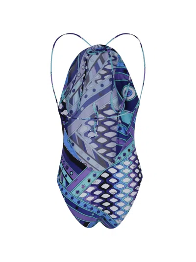 Pucci Patterned Swimsuit In Multi